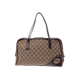 Gucci handbag GG canvas leather beige brown